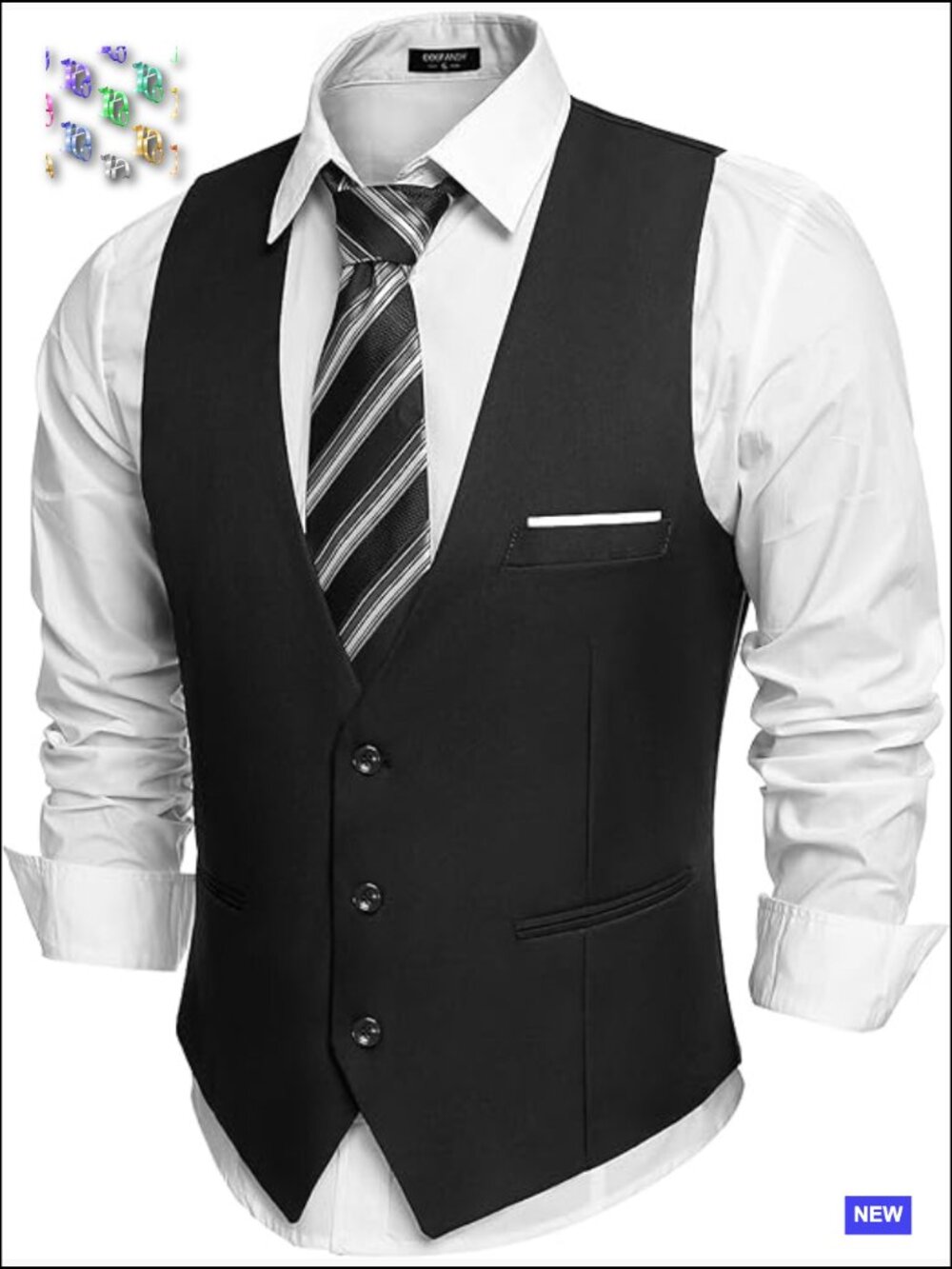 Slim Fit Formal Dress Waistcoat Business Vest Casual Elegant Menswear